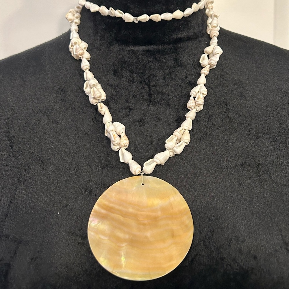 Capiz and sea shell necklace
